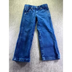 Wrangler Blue Denim Jeans With Adjustable Waist Size 4 Regular